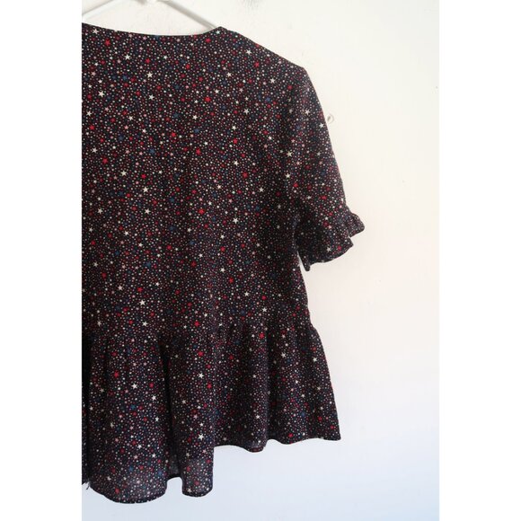 Madewell Starry Peplum Top - Size Medium - Picture 5 of 7